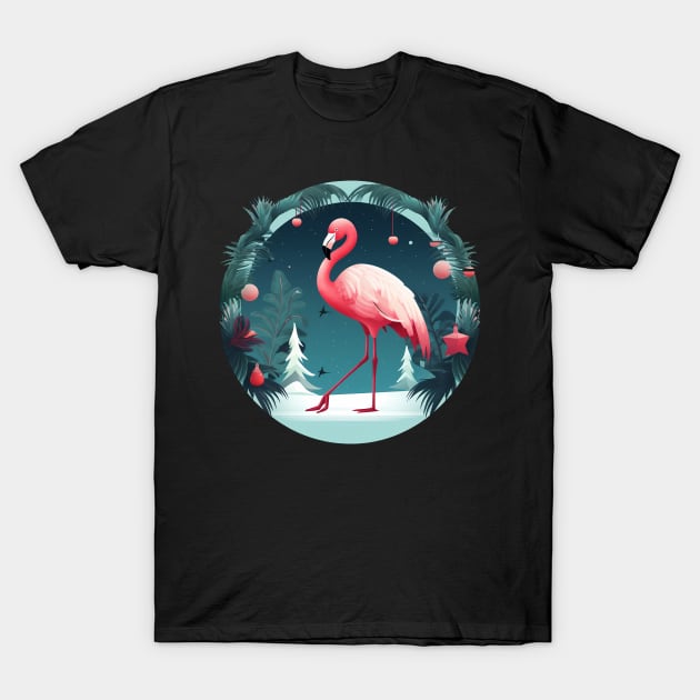 Flamingo Flock Sunset, Love Flamingos T-Shirt by dukito